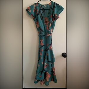 Flower print summer dress- worn ONCE!